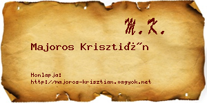 Majoros Krisztián névjegykártya