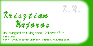 krisztian majoros business card